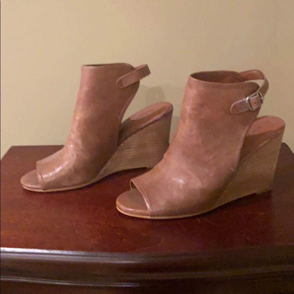 Open Toe Wedge Bootie